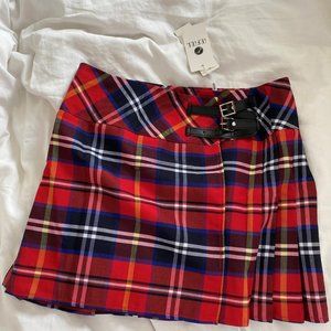 Tartan Mini Skirt Red